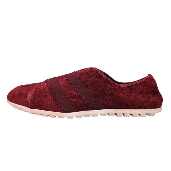 Ionic Epic Rover Shoes Mens Maroon Velvet Fabric Slip On Lightweight Size 8.5 - Picture 2 of 12